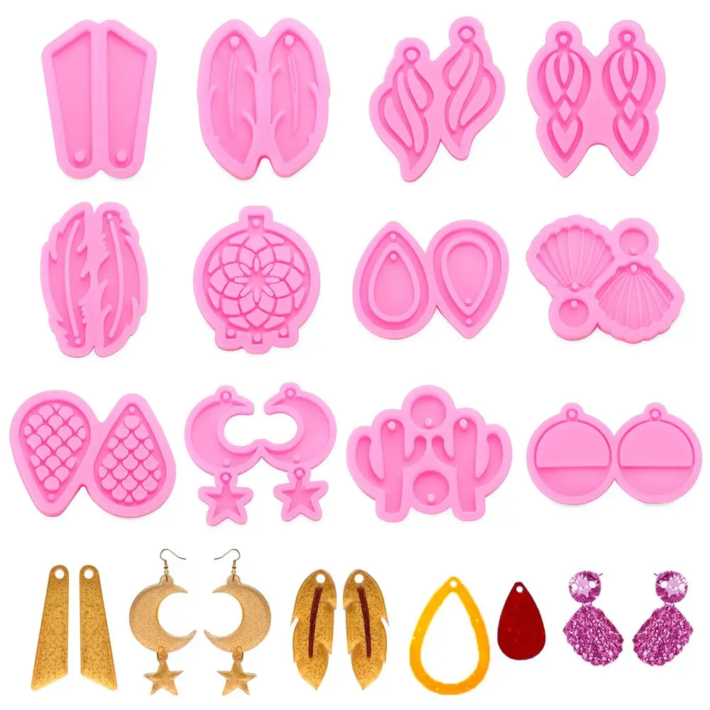 Earrings Mold Epoxy Resin Mold Keychain Pendant Silicone Mold DIY Crafts Jewelry Necklace Ear Studs Casting Mould
Earrings Mold Epoxy Resin Mold Keychain Pendant Silicone Mold DIY Crafts Jewelry Necklace Ear Studs Casting Mould