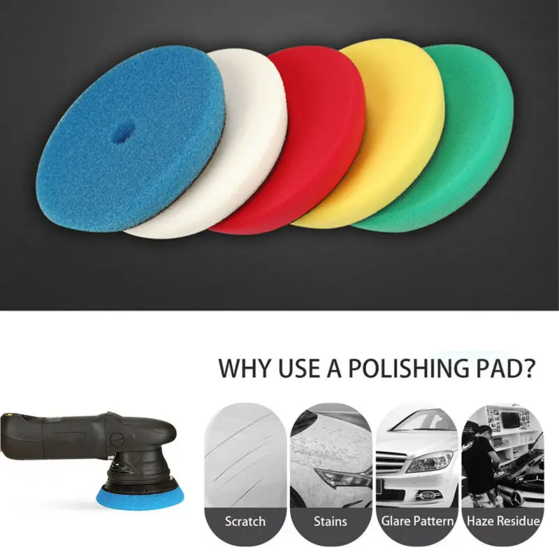 5Pcs 6inch Flat Sponge Buff Buffing Pads Polyether Buffing Sponge Polishing Pad Waxing Sponge Pad For Car Buffer Polisher Sand
5Pcs 6inch Flat Sponge Buff Buffing Pads Polyether Buffing Sponge Polishing Pad Waxing Sponge Pad For Car Buffer Polisher Sand