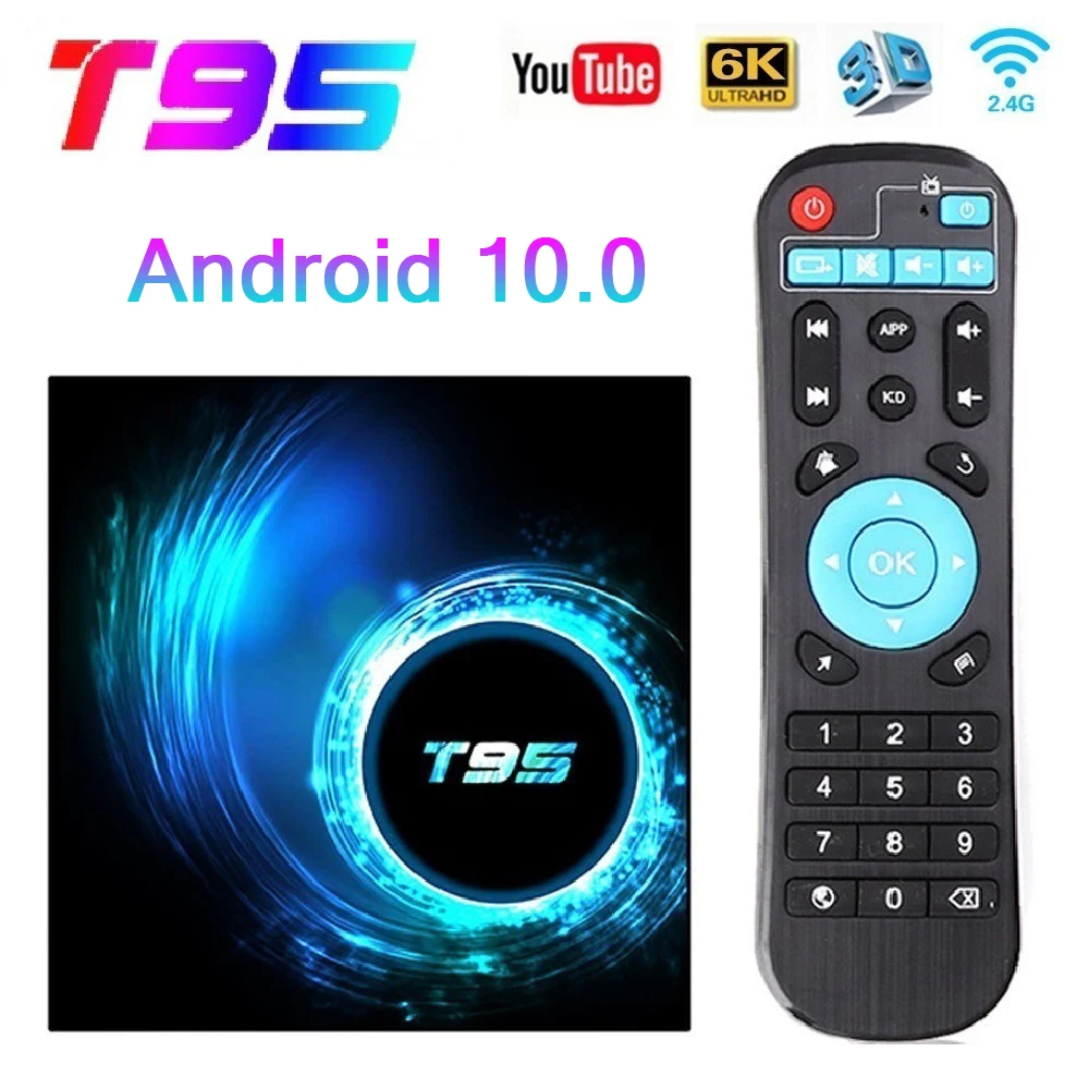 T95 Smart TV Box Android10 Allwinner H616 4GB 32GB 64GB HDMI 2.0 6K HDR Media Player 2.4G&5G Dual WIFI Set Top Box TV Receivers
T95 Smart TV Box Android10 Allwinner H616 4GB 32GB 64GB HDMI 2.0 6K HDR Media Player 2.4G&5G Dual WIFI Set Top Box TV Receivers
