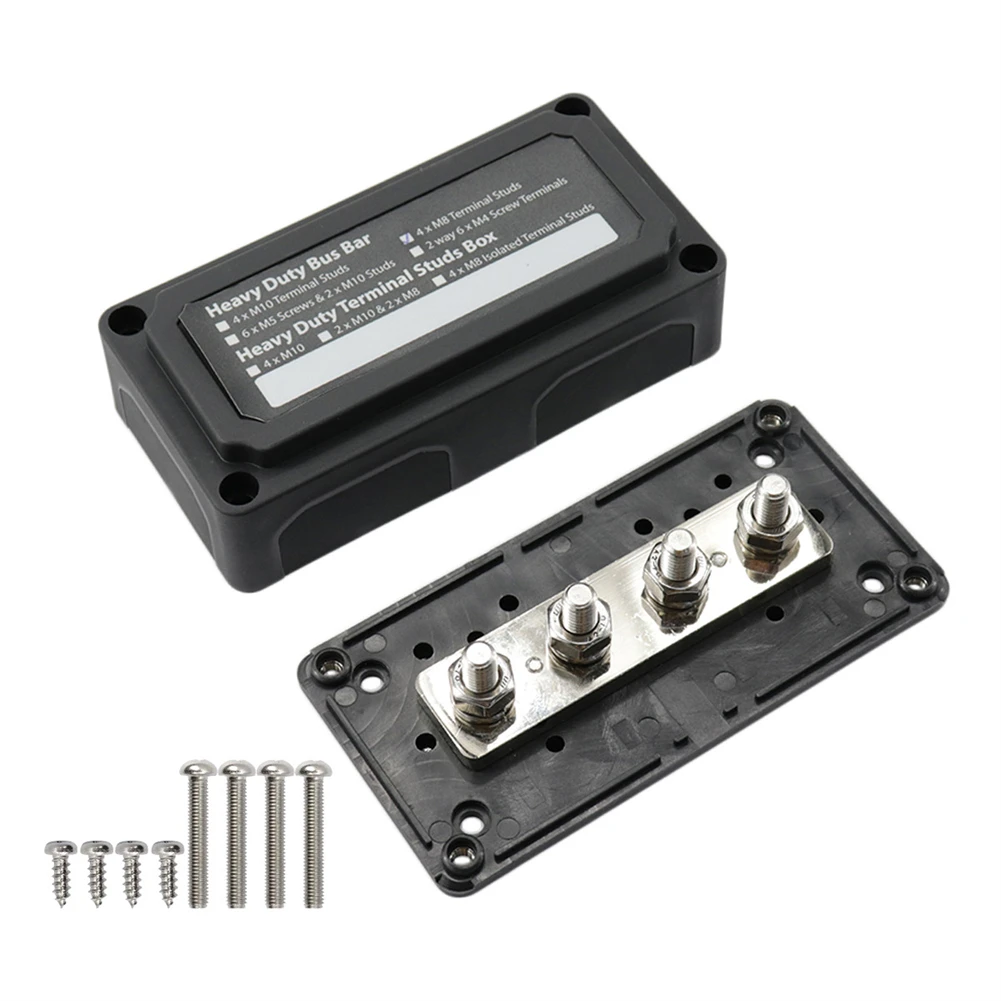 48V 300A Bus Bar Power Distribution Box Terminal Block Heavy Duty Stud Screw Heavy-Duty Module Design Bus-Bar Box Terminal Board
48V 300A Bus Bar Power Distribution Box Terminal Block Heavy Duty Stud Screw Heavy-Duty Module Design Bus-Bar Box Terminal Board