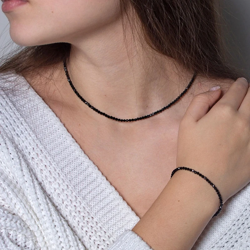 3.5MM50CM Black Spinels Natural Stone Beads Small Section Jewelry Making Crystal Bracelet Necklace Clavicle Chain DIYAccessories
3.5MM50CM Black Spinels Natural Stone Beads Small Section Jewelry Making Crystal Bracelet Necklace Clavicle Chain DIYAccessories