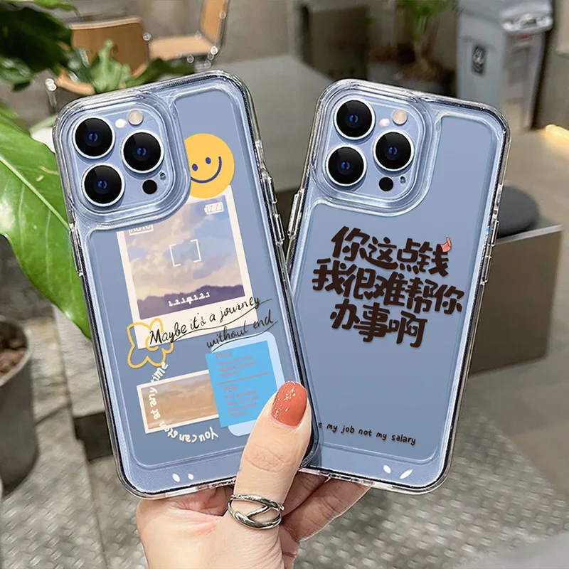 Scenery Labels Clear Case For iPhone 13 14 12 11 Pro Max XS X XR Mini Hard PC Luxury Shockproof Funny Popular Words Back Cover
Scenery Labels Clear Case For iPhone 13 14 12 11 Pro Max XS X XR Mini Hard PC Luxury Shockproof Funny Popular Words Back Cover