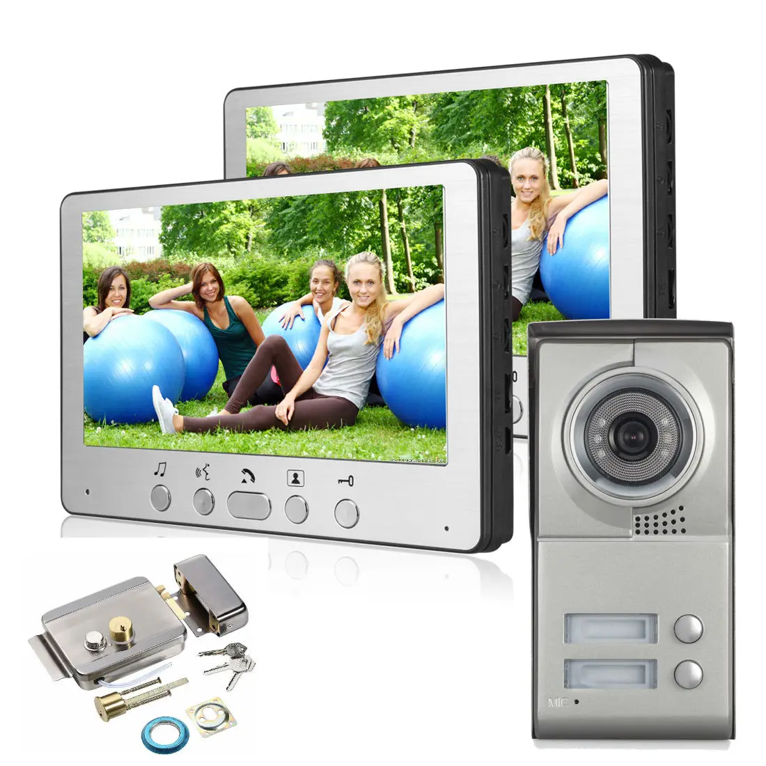 7" Apartment Wired Video Interphone Audio Intercom Door Bell Video Deurbel Intercom Door System For 2 Units Rooms
7" Apartment Wired Video Interphone Audio Intercom Door Bell Video Deurbel Intercom Door System For 2 Units Rooms
