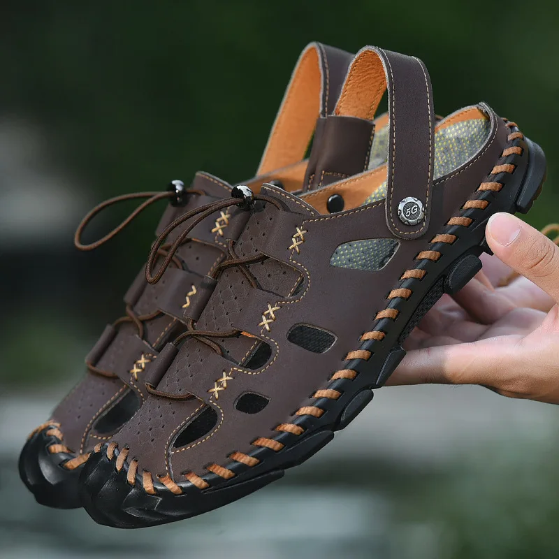 Summer New Fashion Non Slip Hiking Shoes Outdoor Wading Shoes Classics Men's Sandals Leather Shoes Wearproof Slippers Male 2022
Summer New Fashion Non Slip Hiking Shoes Outdoor Wading Shoes Classics Men's Sandals Leather Shoes Wearproof Slippers Male 2022