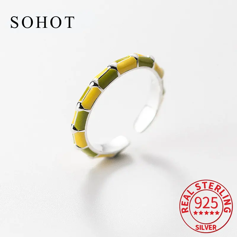INS Real 925 Sterling Silver Epoxy Geometric Adjustable Ring For Women Classic Fine Jewelry Minimalist Bijoux
INS Real 925 Sterling Silver Epoxy Geometric Adjustable Ring For Women Classic Fine Jewelry Minimalist Bijoux