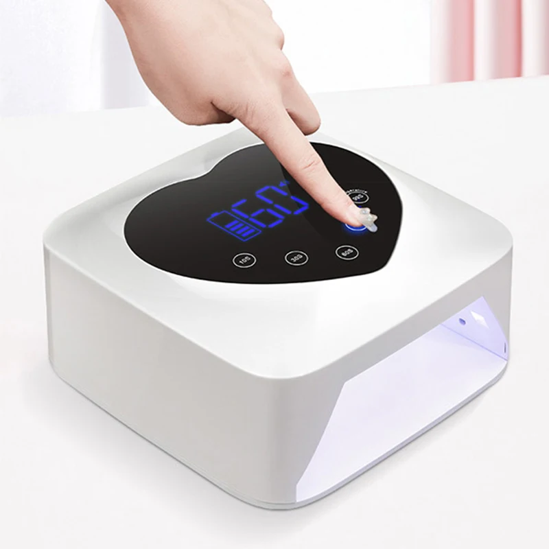 Sound Remind Rechargeable Nail UV Lamp 72W Wireless Gel Lacquer Dryer Machine Cute Heart Shape Nail Light Cordless Nail LED Lamp
Sound Remind Rechargeable Nail UV Lamp 72W Wireless Gel Lacquer Dryer Machine Cute Heart Shape Nail Light Cordless Nail LED Lamp