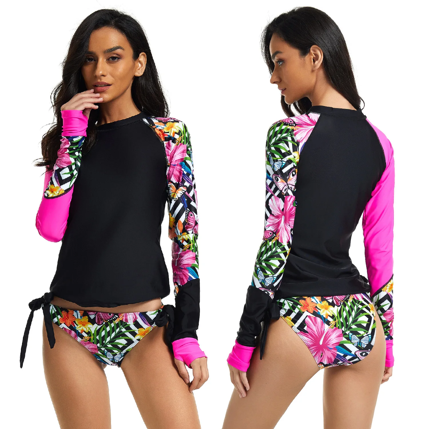 Fashion Long Sleeved Surfing Suit Sunscreen Women's Swimsuit Summer Two-Piece Suit Diving Suit Sexy Swimsuit 
Fashion Long Sleeved Surfing Suit Sunscreen Women's Swimsuit Summer Two-Piece Suit Diving Suit Sexy Swimsuit