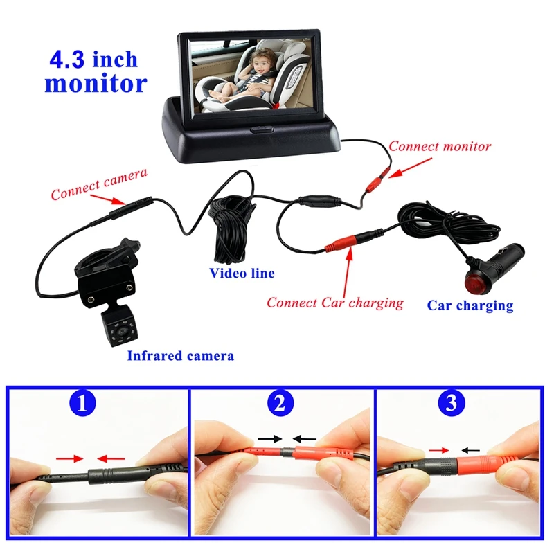 4.3 Inch HD Foldable Car Baby Rearview Camera Mirror Night Vision Monitor Infant Rear Display For Car Truck
4.3 Inch HD Foldable Car Baby Rearview Camera Mirror Night Vision Monitor Infant Rear Display For Car Truck