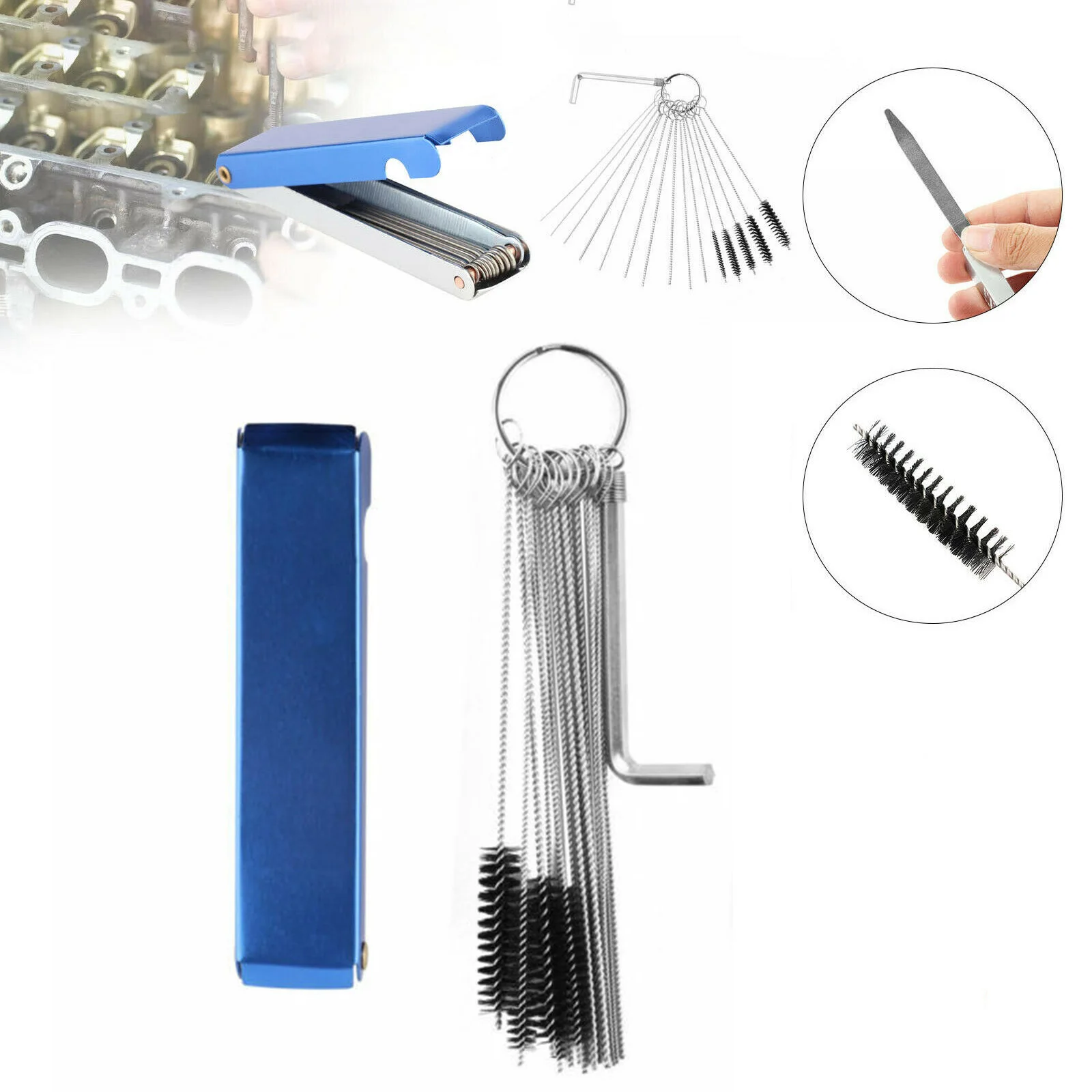 29pcs Motorcycle Carburetor Nozzle Cleaning Tool Reamer For Carburetor Cleaning 304 Stainless Steel And Nylon Bristles Cleaning
29pcs Motorcycle Carburetor Nozzle Cleaning Tool Reamer For Carburetor Cleaning 304 Stainless Steel And Nylon Bristles Cleaning