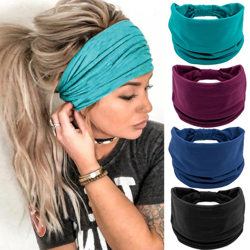 Headwrap Solid Color Knot Wide Headbands for Women Soft Cotton Sports Elastic Hair Bands Accessories Yoga Bandana Bandage
Headwrap Solid Color Knot Wide Headbands for Women Soft Cotton Sports Elastic Hair Bands Accessories Yoga Bandana Bandage