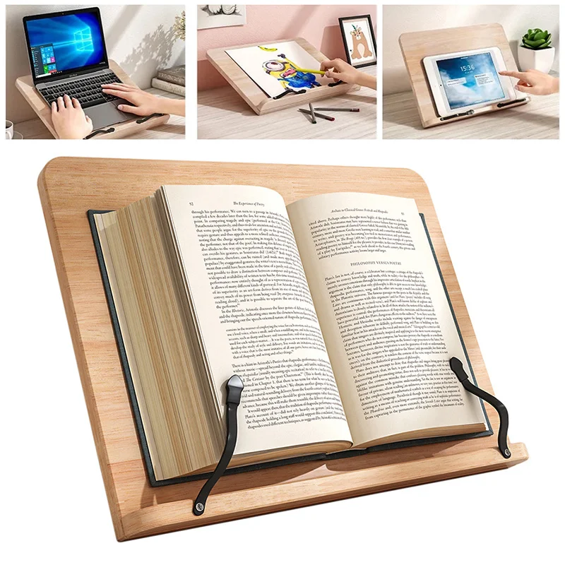 Reading Adjustable Rest Table Home Study Room Book Holder Cookbook Stand Pages Fixed Kitchen Bookends Shelf Wood
Reading Adjustable Rest Table Home Study Room Book Holder Cookbook Stand Pages Fixed Kitchen Bookends Shelf Wood