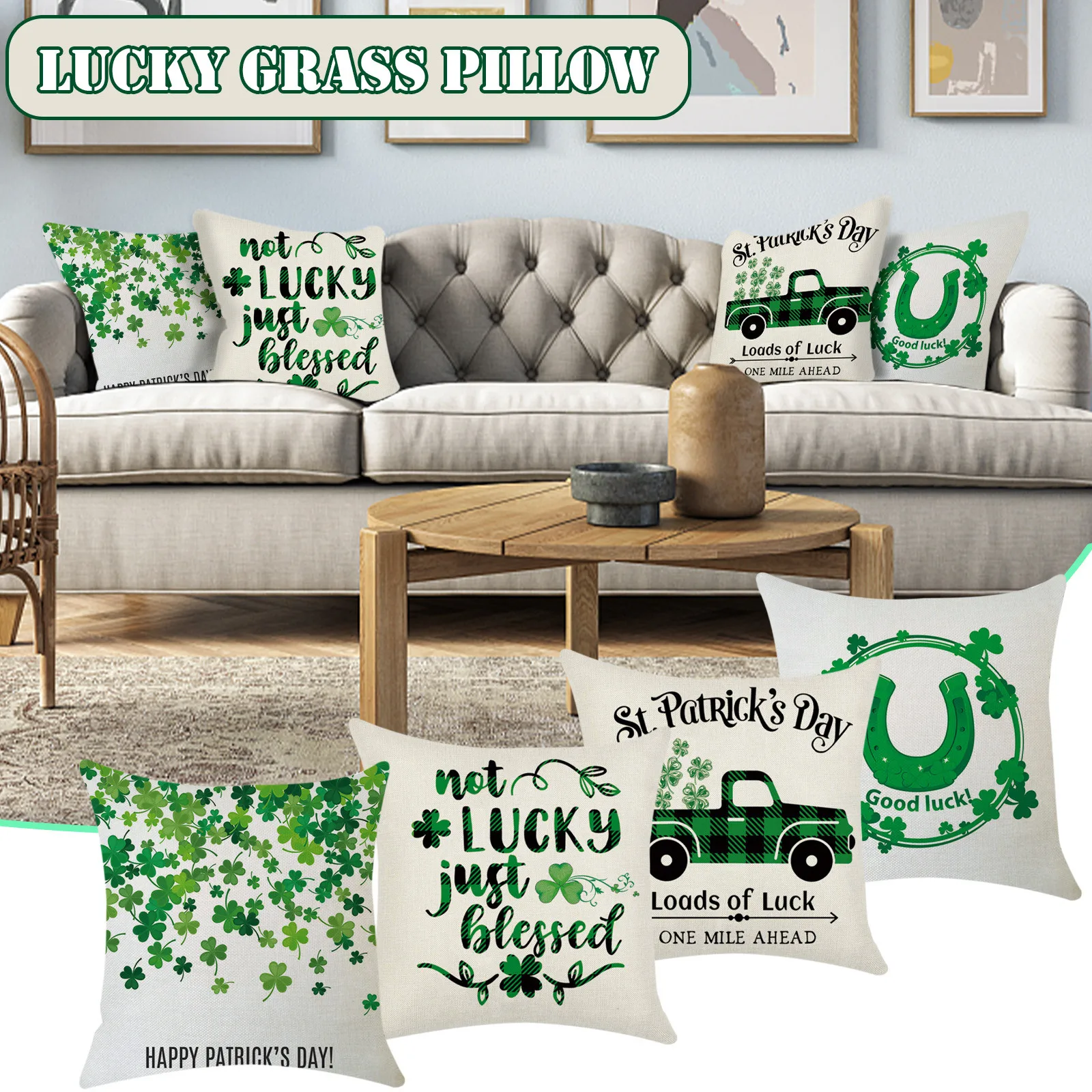 Set Of 4 St. Patrick's Day Cotton Linen Cushion Cover Throw Pillow Case Sofa Sill Pillowcase for Hair And Skin Kids Pillow Case
Set Of 4 St. Patrick's Day Cotton Linen Cushion Cover Throw Pillow Case Sofa Sill Pillowcase for Hair And Skin Kids Pillow Case