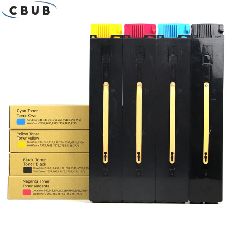 Xerox DC240 C240 006R01223 006R01226 006R01225 006R01224 toner cartridge for DocuColor 240 242 250 252 7655 7665 7675
Xerox DC240 C240 006R01223 006R01226 006R01225 006R01224 toner cartridge for DocuColor 240 242 250 252 7655 7665 7675
