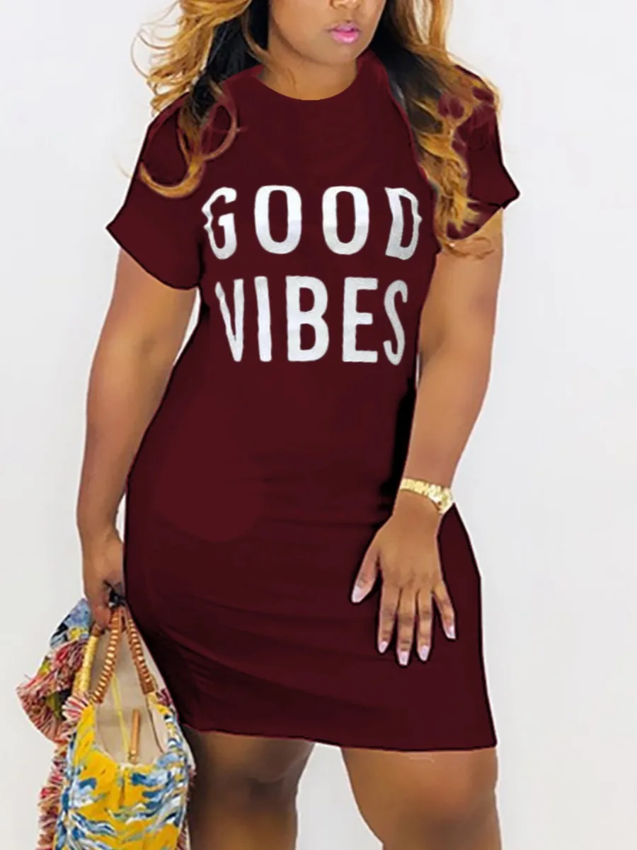 LW Plus Size Dress Good Vibes Letter Print Street Causal Daily Skinny Short Sleeve O Neck Stretchy Summer Lady Outfits
LW Plus Size Dress Good Vibes Letter Print Street Causal Daily Skinny Short Sleeve O Neck Stretchy Summer Lady Outfits