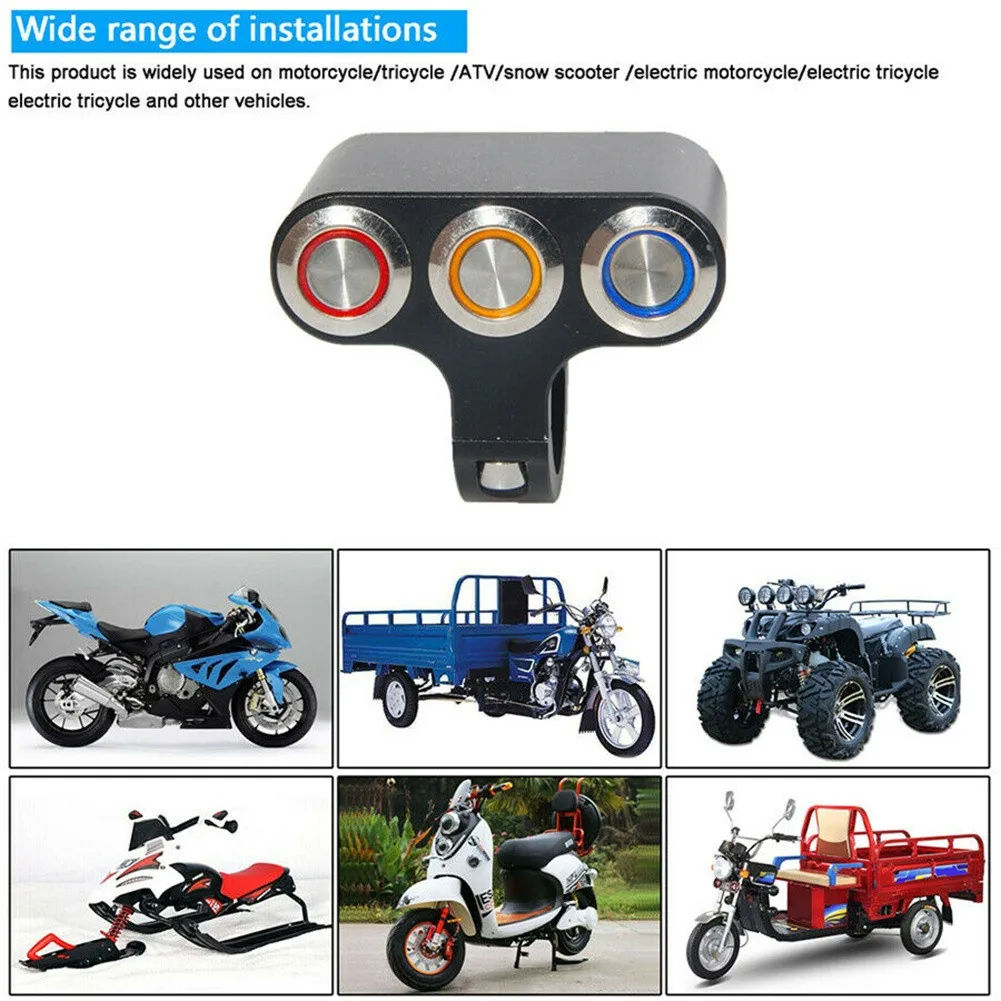 Motorcycle Handlebar Switch Manual-return Lock Button 3 LED Push ON/OFF For Fog Light Speaker For 7/8inch Diameter Handlebar
Motorcycle Handlebar Switch Manual-return Lock Button 3 LED Push ON/OFF For Fog Light Speaker For 7/8inch Diameter Handlebar