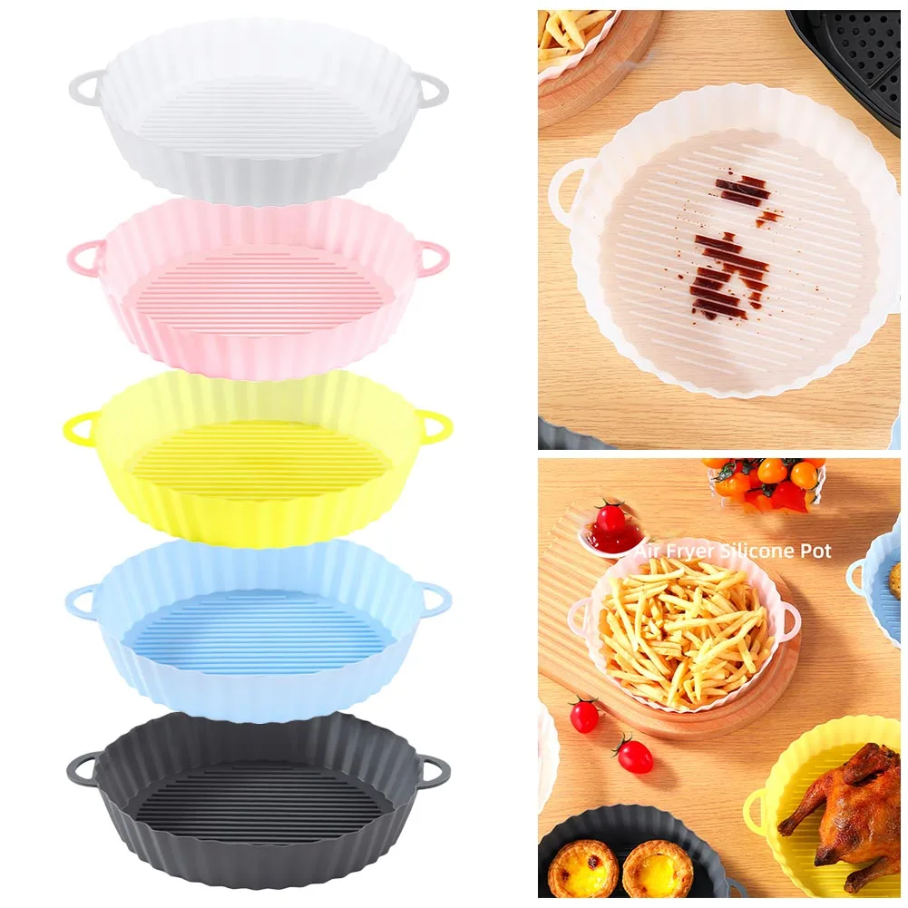 Air Fryer Silicone Pot Heat-Resistant Liner Oven Baking Tray Round Liner Pizza Fried Chicken Plate Grill Pan Mat Air Fryer Acces
Air Fryer Silicone Pot Heat-Resistant Liner Oven Baking Tray Round Liner Pizza Fried Chicken Plate Grill Pan Mat Air Fryer Acces
