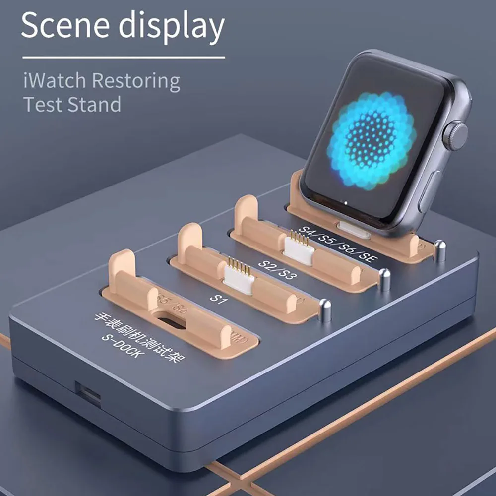 JCID Aixun S-Dock AWRT Recovery Adapter Restore Tool For Apple iWatch iBus S2 S1 S3 S4 S5 S6 Upgrade Test Fixture Repair Tools
JCID Aixun S-Dock AWRT Recovery Adapter Restore Tool For Apple iWatch iBus S2 S1 S3 S4 S5 S6 Upgrade Test Fixture Repair Tools