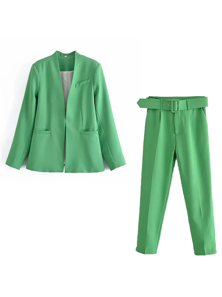 2022NEW Women's Office Suit Fashion Blazer Pantsuit Simple Solid Color Suit Collar Long Sleeve + Trousers 2 Piece Set Blazer
2022NEW Women's Office Suit Fashion Blazer Pantsuit Simple Solid Color Suit Collar Long Sleeve + Trousers 2 Piece Set Blazer