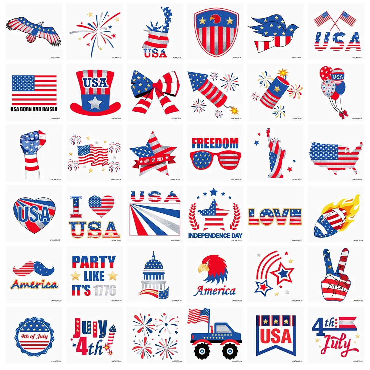 UNOMOR 180pcs 4th of July Parade Photo Booth Celebrating Flag Stickers Temporary
UNOMOR 180pcs 4th of July Parade Photo Booth Celebrating Flag Stickers Temporary