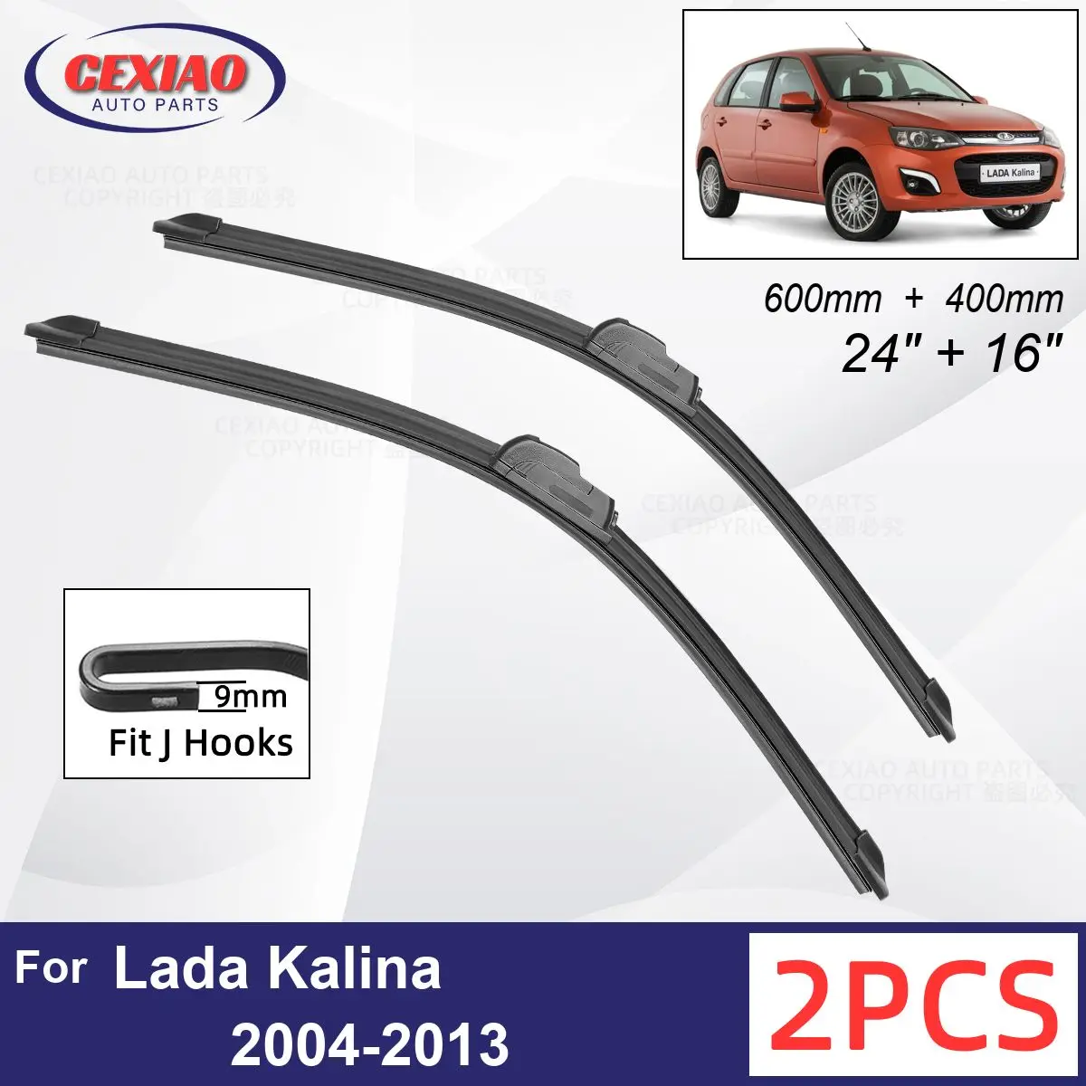 Car Wiper For Lada Kalina 2004-2013 Front Wiper Blades Soft Rubber Windscreen Wipers Auto Windshield 24" 16" 600mm + 400mm
Car Wiper For Lada Kalina 2004-2013 Front Wiper Blades Soft Rubber Windscreen Wipers Auto Windshield 24" 16" 600mm + 400mm