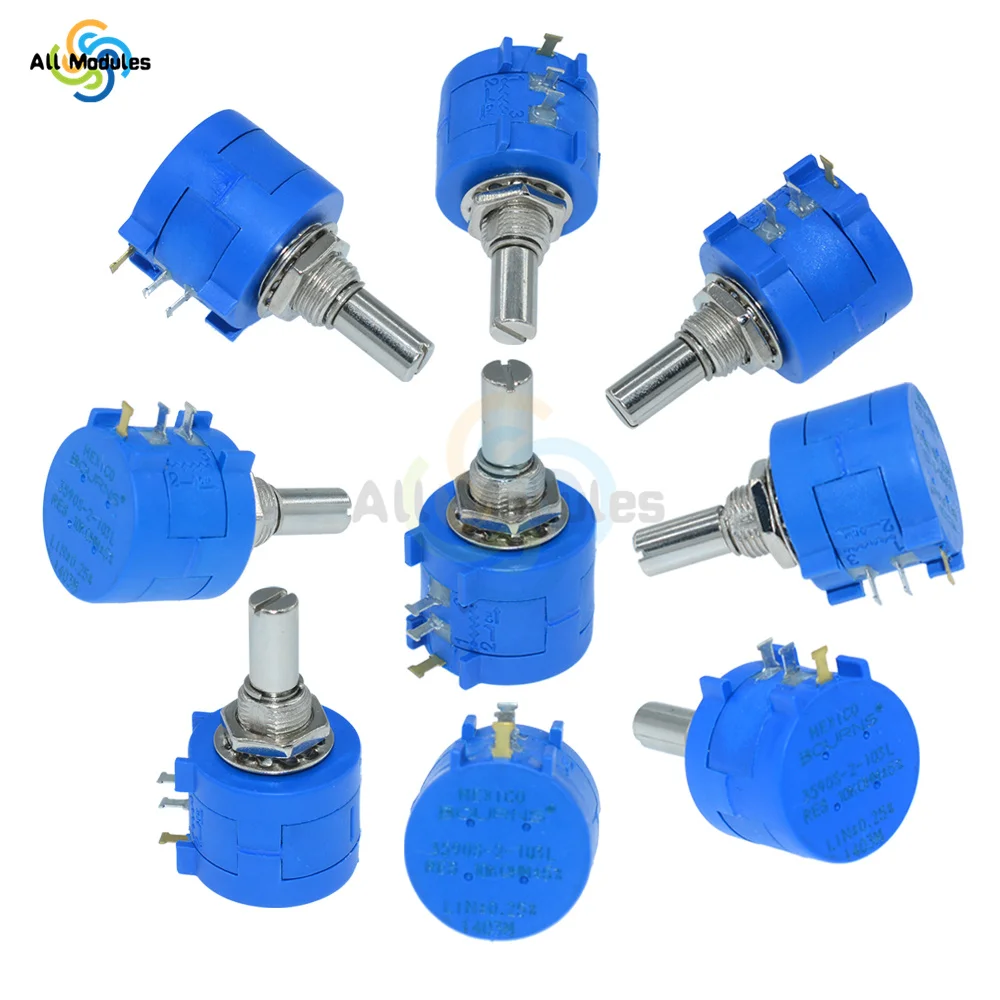 3590S Multiturn Potentiometer 500 1K 2K 5K 10K 20K 50K 100K Ohm Wirewound Potentiometer Adjustable Resistor 3590 102 202 502 103
3590S Multiturn Potentiometer 500 1K 2K 5K 10K 20K 50K 100K Ohm Wirewound Potentiometer Adjustable Resistor 3590 102 202 502 103