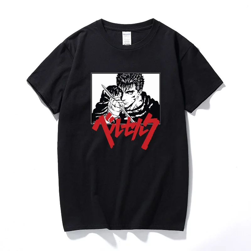 Japanese Manga Berserk Guts T-Shirts Swordsman Gatsu Anime T Shirts for Women Men Summer Fashion Cotton Tshirt Unisex Tees Tops
Japanese Manga Berserk Guts T-Shirts Swordsman Gatsu Anime T Shirts for Women Men Summer Fashion Cotton Tshirt Unisex Tees Tops