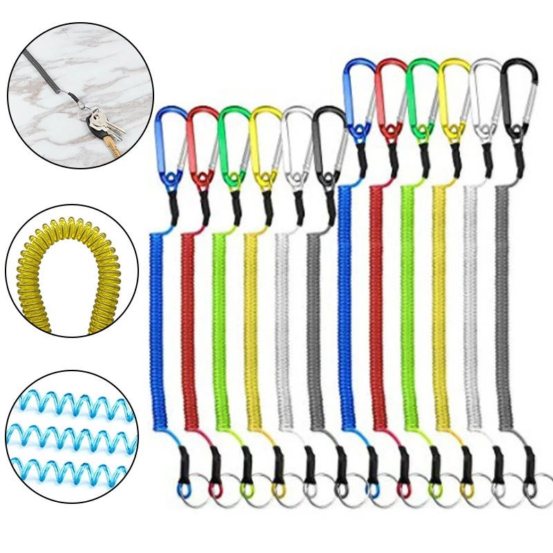 High Elastic Carabiner Wire Rope Keychain Anti-lost Lanyard Key Rope Retractable Wire Rope Fishing Gear Retractable Adjusted
High Elastic Carabiner Wire Rope Keychain Anti-lost Lanyard Key Rope Retractable Wire Rope Fishing Gear Retractable Adjusted