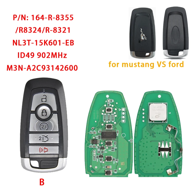 С логотипом для Ford Edge Fusion Expedition Explorer Mustang M3N-A2C93142600 ID49 902 МГц умный автомобильный ключ без ключа
С логотипом для Ford Edge Fusion Expedition Explorer Mustang M3N-A2C93142600 ID49 902 МГц умный автомобильный ключ без ключа