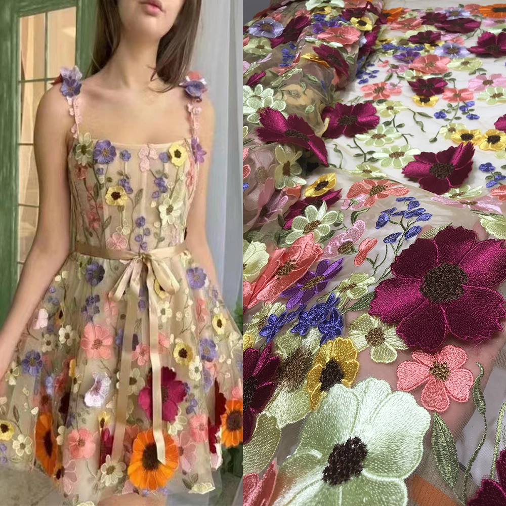 Novelty Colorful Flowers Applique Embroidery Mesh High Quality Laces Elegant African George Floral Evening Gown Sewing Material
Novelty Colorful Flowers Applique Embroidery Mesh High Quality Laces Elegant African George Floral Evening Gown Sewing Material