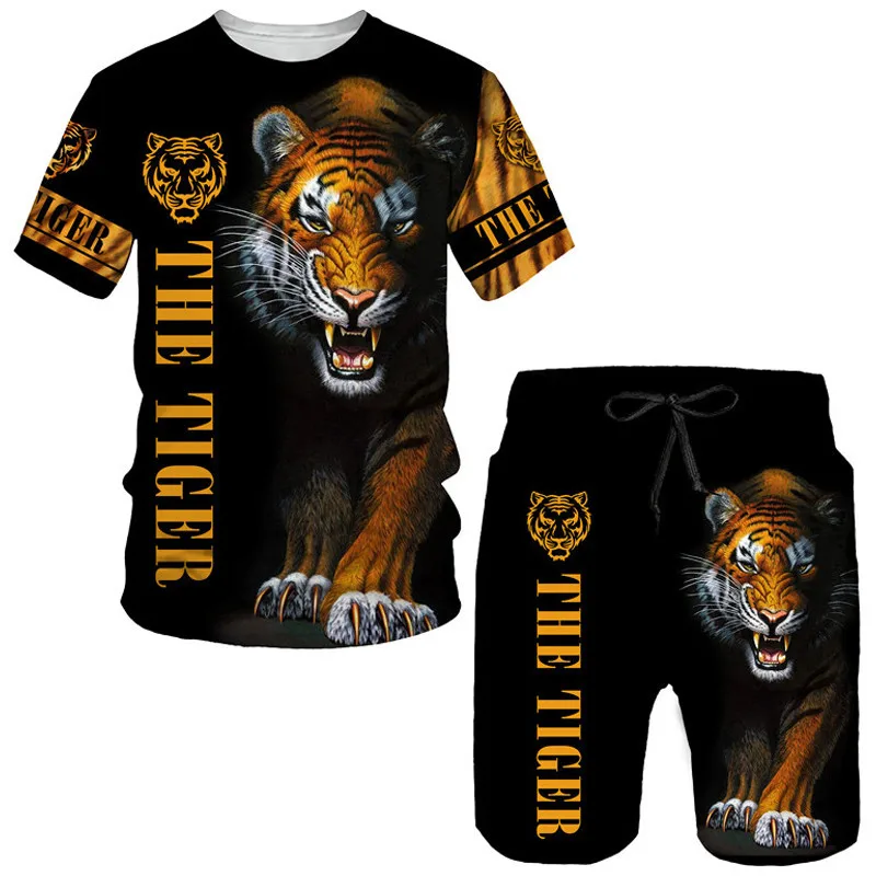 Cool The Tiger 3D Print T-Shirt/Shorts/Suit Summer Casual O Neck Short Sleeved Tees Men/Women Sportswear Two Piece Set Tracksuit
Cool The Tiger 3D Print T-Shirt/Shorts/Suit Summer Casual O Neck Short Sleeved Tees Men/Women Sportswear Two Piece Set Tracksuit