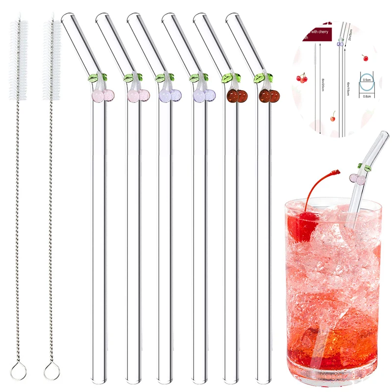 for Coffee Mug Tea Beer Cocktail Smoothies Juices Cherry Home Party High Borosilicate Glass Drinking Straws Reusable Bar Tool
for Coffee Mug Tea Beer Cocktail Smoothies Juices Cherry Home Party High Borosilicate Glass Drinking Straws Reusable Bar Tool