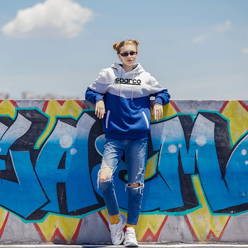 Spring Autumn Men's Women's Sparco Print Sports Suit Hip-Hop Street Basics Contrast Color Couple Hooded Pullover Sports Pants
Spring Autumn Men's Women's Sparco Print Sports Suit Hip-Hop Street Basics Contrast Color Couple Hooded Pullover Sports Pants