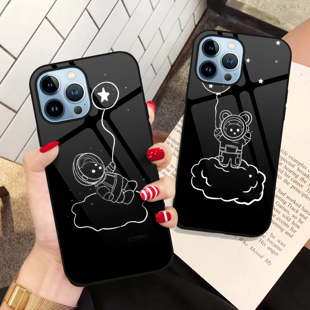 Moon Astronaut Case for iPhone 14 13 12 11 Pro Max Mini Tempered Glass Protection Shell for iPhone XS XR X 7 8 6S Plus SE 2022
Moon Astronaut Case for iPhone 14 13 12 11 Pro Max Mini Tempered Glass Protection Shell for iPhone XS XR X 7 8 6S Plus SE 2022