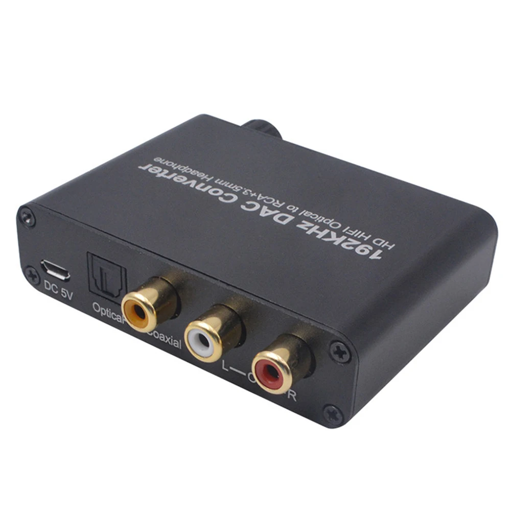 Digital to Analog Converter 192KHz DAC Converter Digital Optical Amplifier; Coaxial to Analog L/R Amplifier; 3.5mm Jack Adapter
Digital to Analog Converter 192KHz DAC Converter Digital Optical Amplifier; Coaxial to Analog L/R Amplifier; 3.5mm Jack Adapter