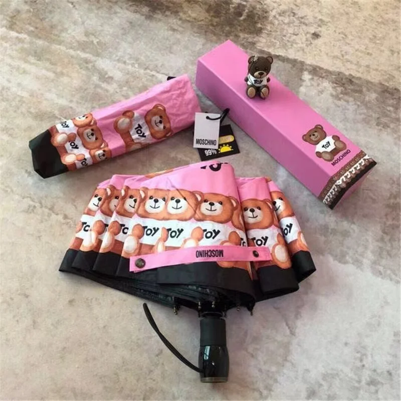new fashion women's noble gift box model pink bear vinyl three fold automatic rain and weather dual-use umbrella Moss bear
new fashion women's noble gift box model pink bear vinyl three fold automatic rain and weather dual-use umbrella Moss bear