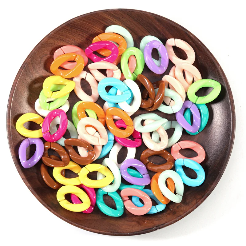 30pcs 17x23mm Acrylic colourful Chain Links Keychains for DIY Earrings Bag Open Chain Jewelry Charm Accessories
30pcs 17x23mm Acrylic colourful Chain Links Keychains for DIY Earrings Bag Open Chain Jewelry Charm Accessories
