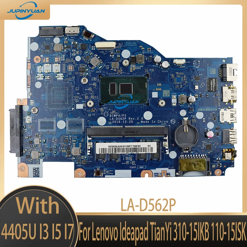 LA-D562P материнская плата для Lenovo Ideapad TianYi 310-15IKB 110-15ISK материнская плата для ноутбука с процессором 4405U I3 I5 I7 4 Гб ОЗУ DDR4
LA-D562P материнская плата для Lenovo Ideapad TianYi 310-15IKB 110-15ISK материнская плата для ноутбука с процессором 4405U I3 I5 I7 4 Гб ОЗУ DDR4