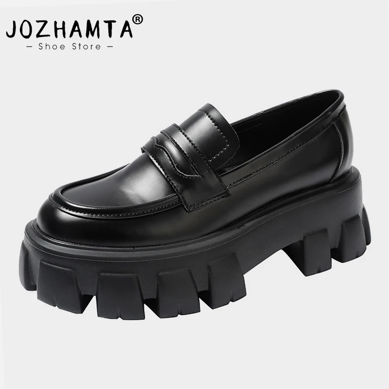JOZHAMTA Size 32-43 Women Real Leather Platform Shoes Fashion Round Toe Pumps Leisure British Style Loafers Shoes Jk Shoes
JOZHAMTA Size 32-43 Women Real Leather Platform Shoes Fashion Round Toe Pumps Leisure British Style Loafers Shoes Jk Shoes