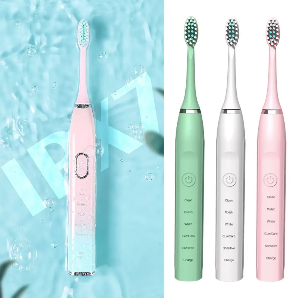 Times/Min 3 Brush Heads IPX7 Waterproof USB Rechargeable Electric Toothbrush Automatic Sonic Toothbrush Oral Cleaning
Times/Min 3 Brush Heads IPX7 Waterproof USB Rechargeable Electric Toothbrush Automatic Sonic Toothbrush Oral Cleaning