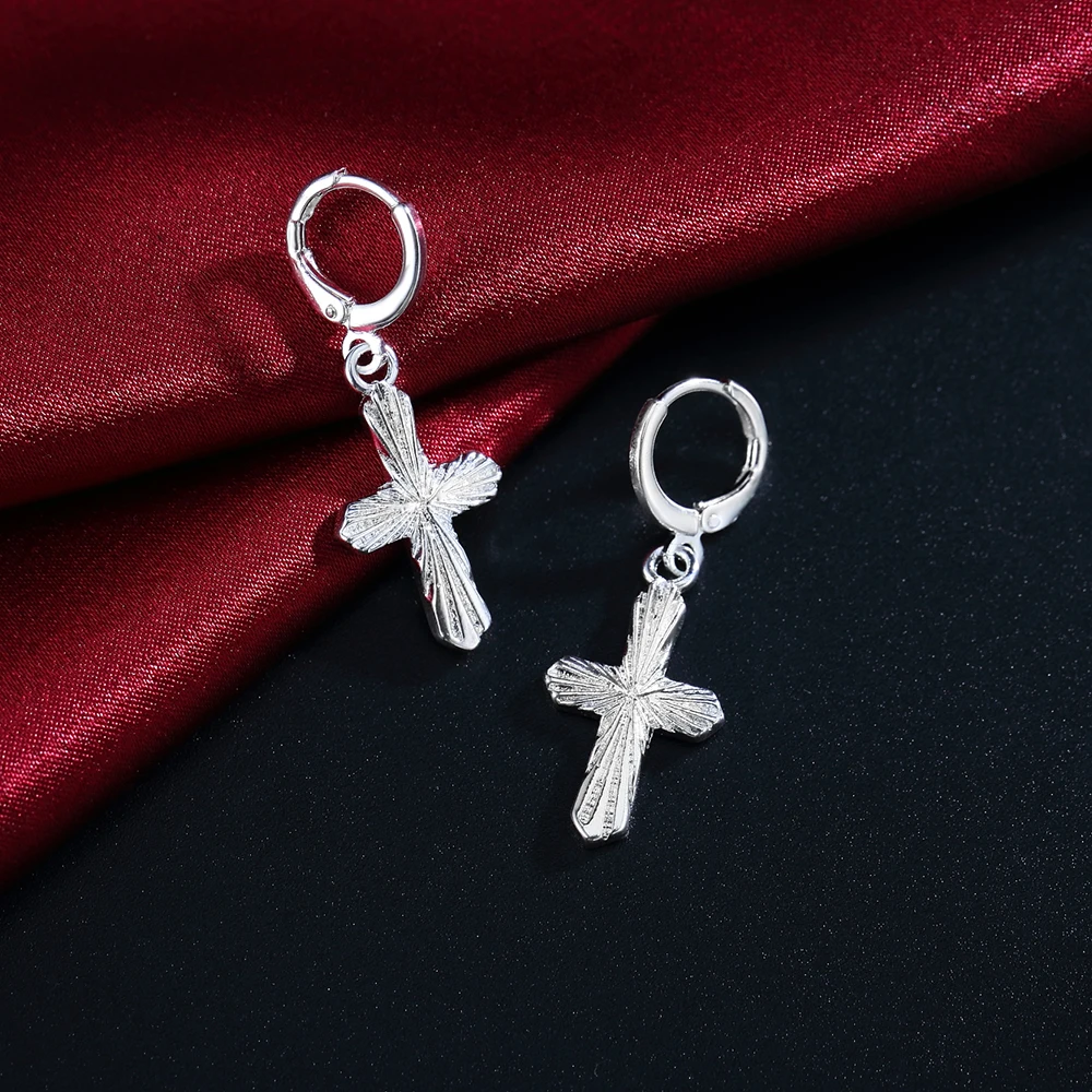 clearance sales with free shipping 925 Sterling Silver cross Drop Earrings for Women Fine party Jewelry Holiday Gifts
clearance sales with free shipping 925 Sterling Silver cross Drop Earrings for Women Fine party Jewelry Holiday Gifts
