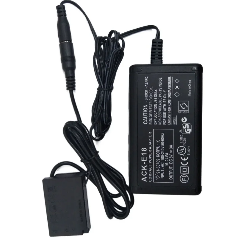 Suitable for Canon SLR T7IT6i T6S Rebel SL2 camera external power supply full solution adapter ACK-E18
Suitable for Canon SLR T7IT6i T6S Rebel SL2 camera external power supply full solution adapter ACK-E18