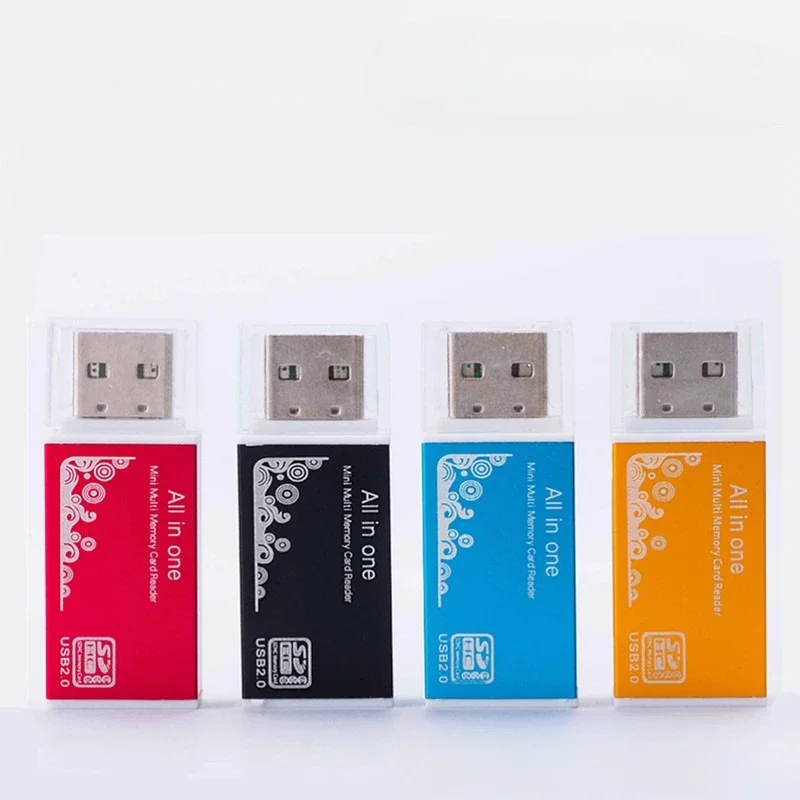 

4 In 1 Micro SD Card Reader Adapter SDHC MMC USB SD Memory T-Flash M2 MS Duo USB 2.0 4 Slot Memory Card Readers Adapter Support