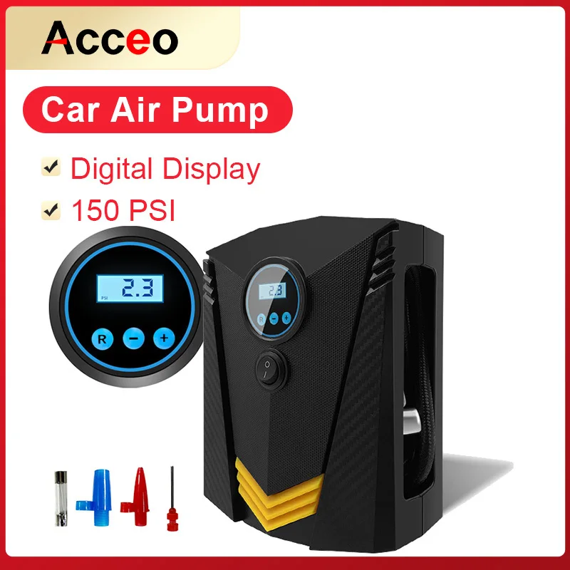 Acceo M05 Digital Tire Inflatable Pump Car Air Compressor Air Pump 150 PSI for Car Motorcycle LED Light Tire Pump DC 12V
Acceo M05 Digital Tire Inflatable Pump Car Air Compressor Air Pump 150 PSI for Car Motorcycle LED Light Tire Pump DC 12V