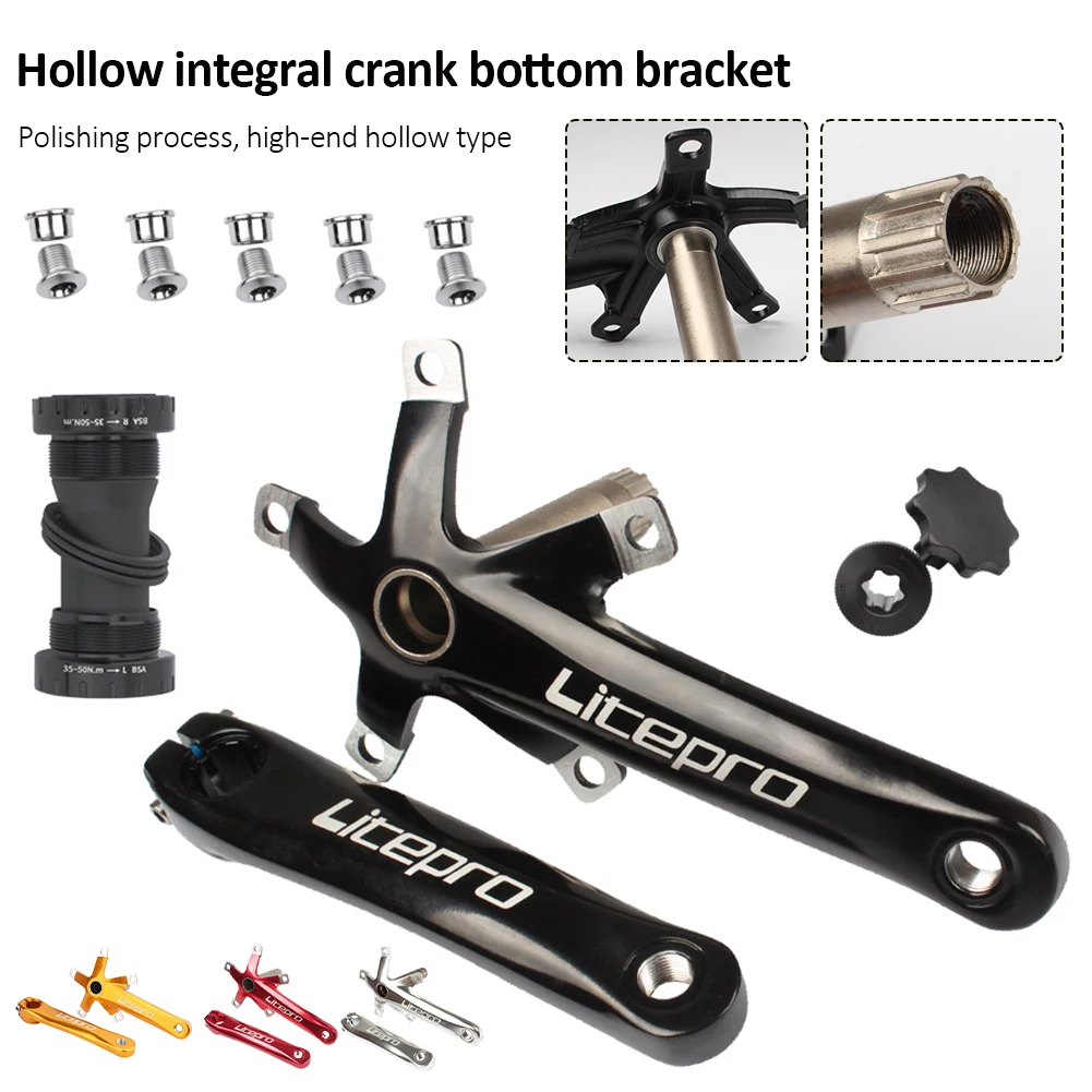 Folding Bicycle Crank Hollow Crankset 170MM Aluminum Alloy Hollow Integrated Crank 130BCD Crank Bike Accessories Parts
Folding Bicycle Crank Hollow Crankset 170MM Aluminum Alloy Hollow Integrated Crank 130BCD Crank Bike Accessories Parts