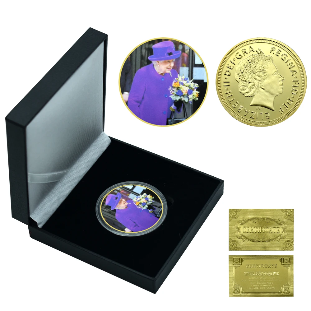Elizabeth II Gold or Silver Plated Coin Queen Elizabeth 70th Platinum Jubilee Commemorative Coin Festival Gift with Gift Box
Elizabeth II Gold or Silver Plated Coin Queen Elizabeth 70th Platinum Jubilee Commemorative Coin Festival Gift with Gift Box