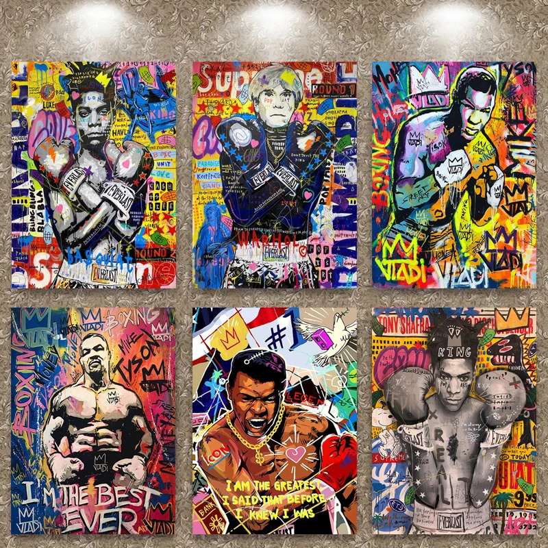 Graffiti Wall Art Poster Boxer Champion Ali Tyson Mural Modern Home Decor Canvas Painting Pictures Prints Living Room Decorate
Graffiti Wall Art Poster Boxer Champion Ali Tyson Mural Modern Home Decor Canvas Painting Pictures Prints Living Room Decorate