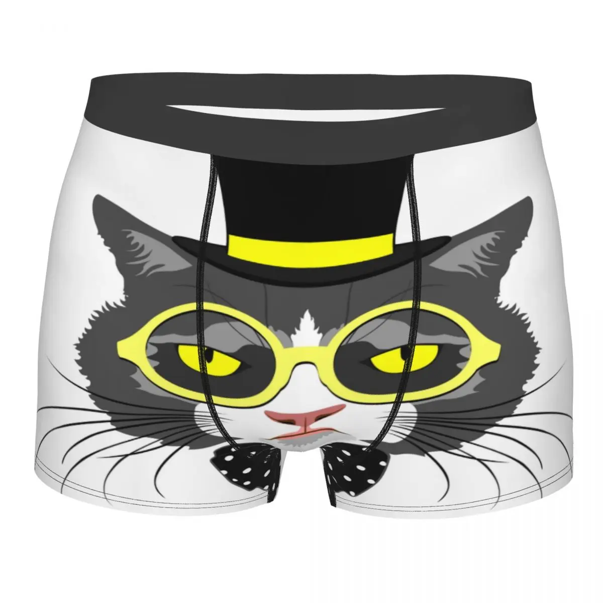 Mens Boxer Sexy Underwear Soft Long boxershorts Retro Cat In Hat With Polka Dot Bow And Glasses Underpants Male Panties
Mens Boxer Sexy Underwear Soft Long boxershorts Retro Cat In Hat With Polka Dot Bow And Glasses Underpants Male Panties