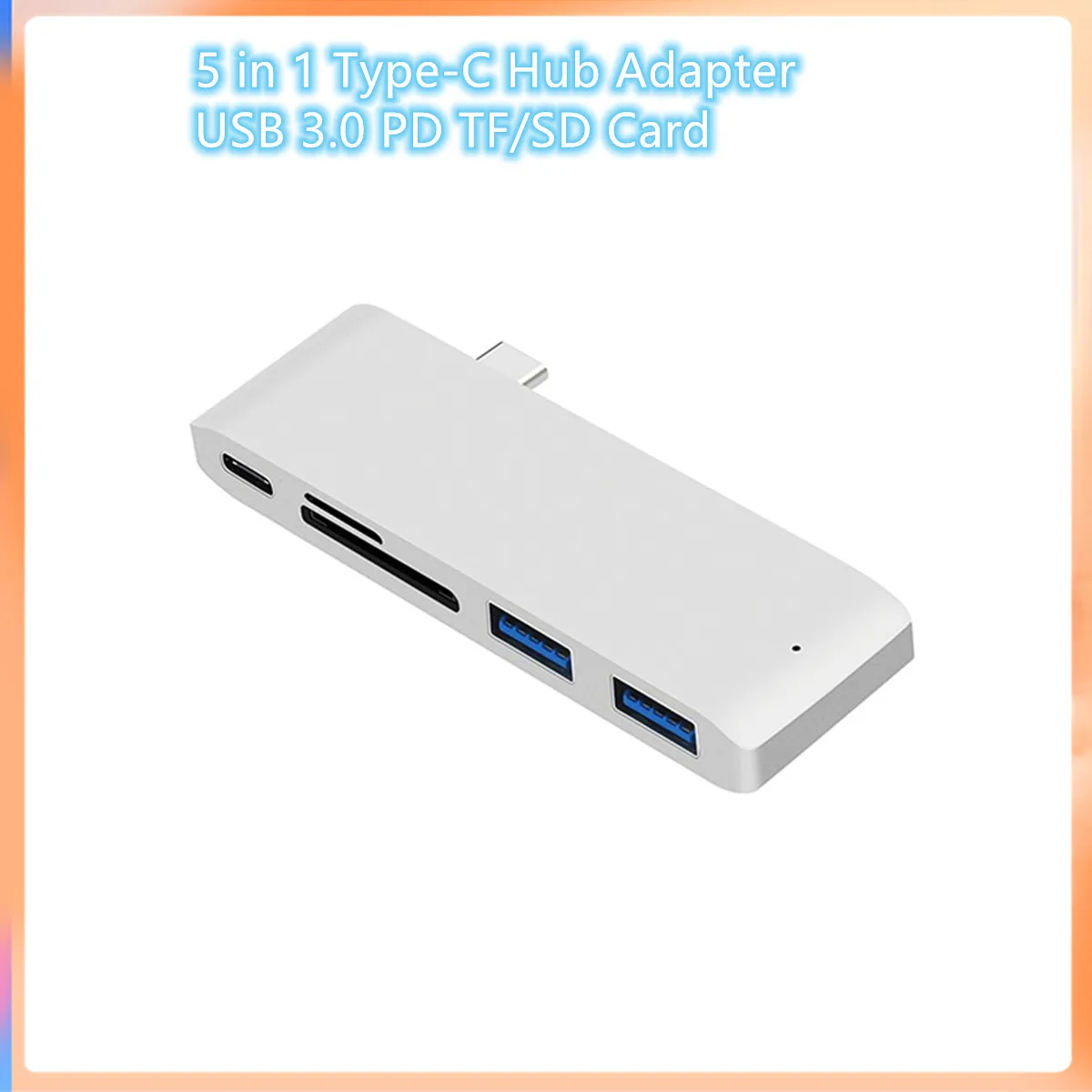 USB-концентратор 5 в 1 с USB Type-C на USB 3,0 PD, адаптер для TF/SD-карты, USB OTG, алюминиевый корпус, слот для TF и SD-карт для MacBook Pro, компьютера, ПК
USB-концентратор 5 в 1 с USB Type-C на USB 3,0 PD, адаптер для TF/SD-карты, USB OTG, алюминиевый корпус, слот для TF и SD-карт для MacBook Pro, компьютера, ПК