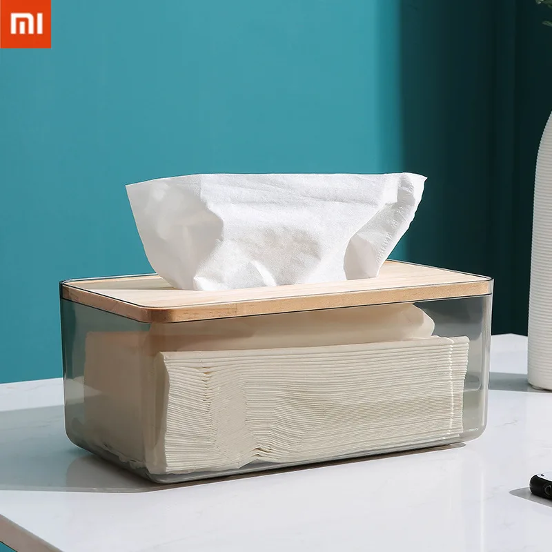 Xiaomi Transparent Tissue Box Home Desktop Paper Box Minimalist Living Room Storage Box Wooden Lid Organizer Accessories
Xiaomi Transparent Tissue Box Home Desktop Paper Box Minimalist Living Room Storage Box Wooden Lid Organizer Accessories