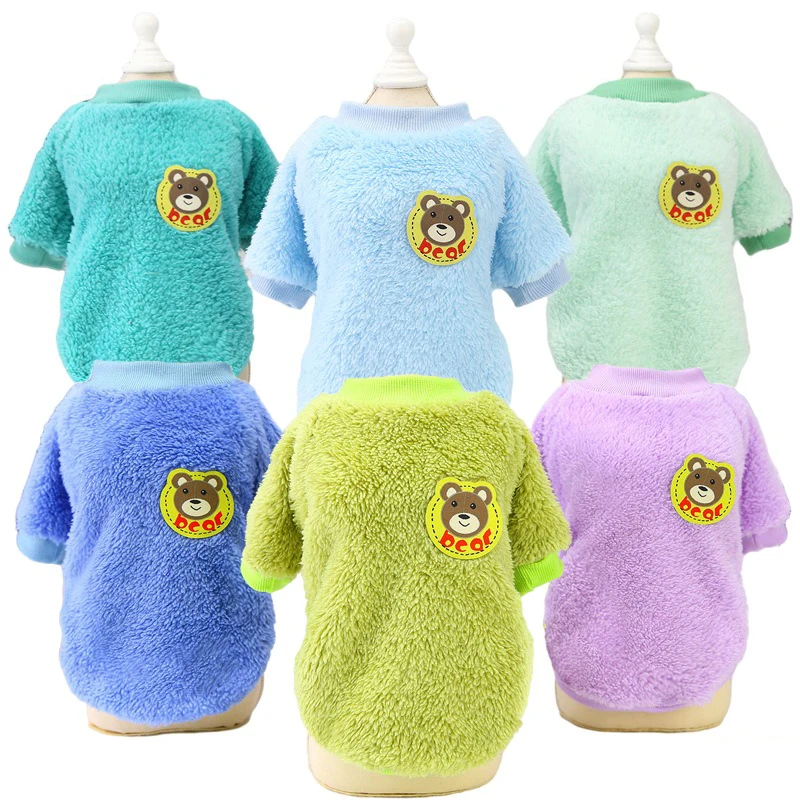 

Short Plush Dog Clothes for Small Dogs Puppy Cat Vest Winter Warm Fleece Pet Dog Outfits Chihuahua Yorkies Shih Tzu Pug Clothing